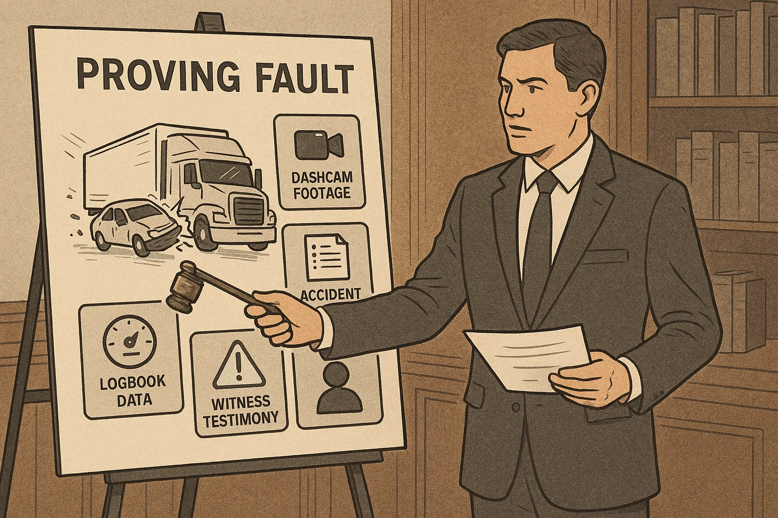 How a Lawyer Proves Fault in Commercial Truck Crashes