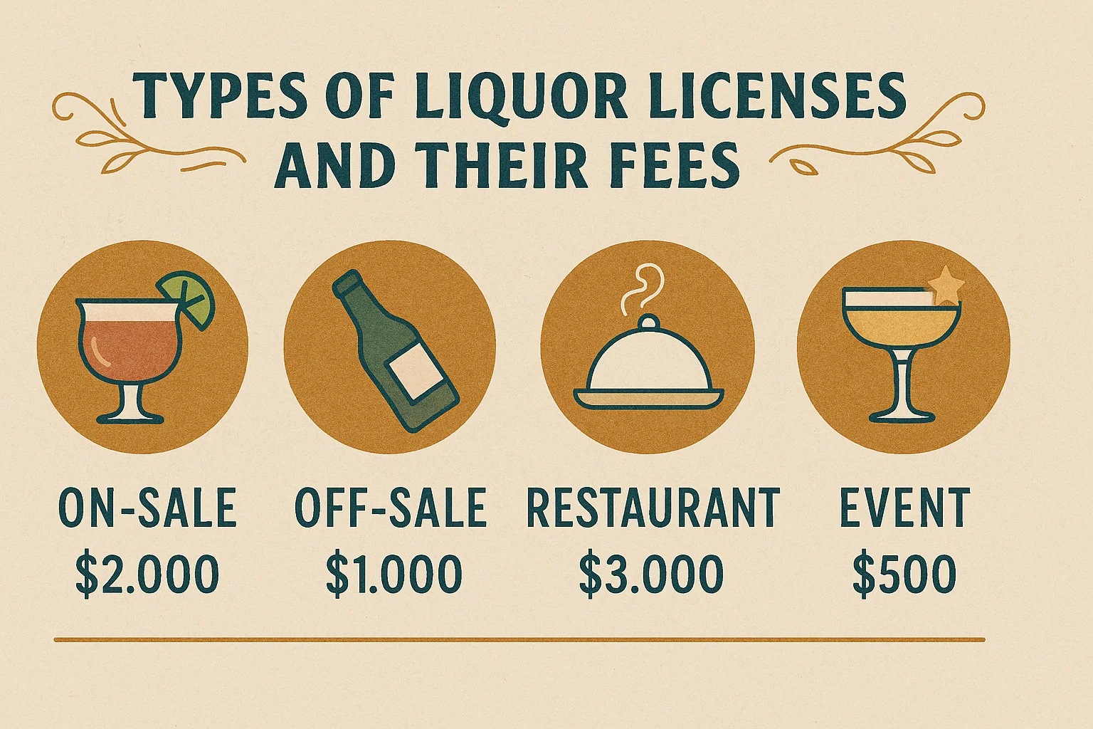 Types of Liquor Licenses and Their Fees